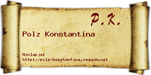 Polz Konstantina névjegykártya